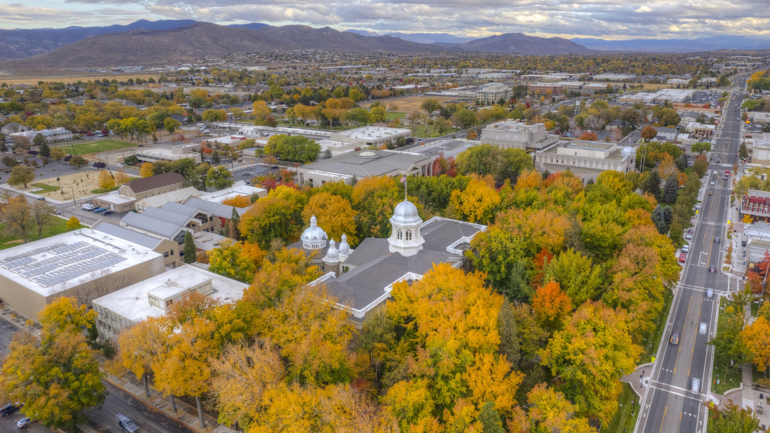 Carson City Aerial View with Fall Colors